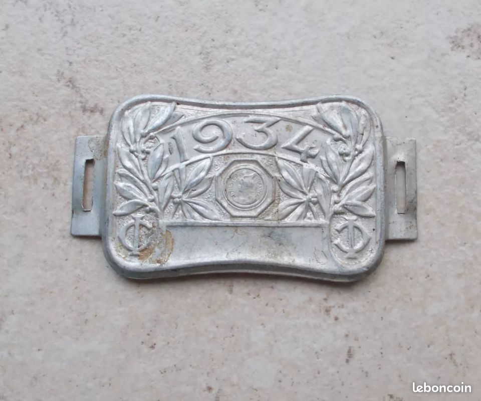 Ancienne Plaque Fiscale De Vélo, Taxe Vélocipède, Colonie Du Dahomey, Service 1942 - Occasion
