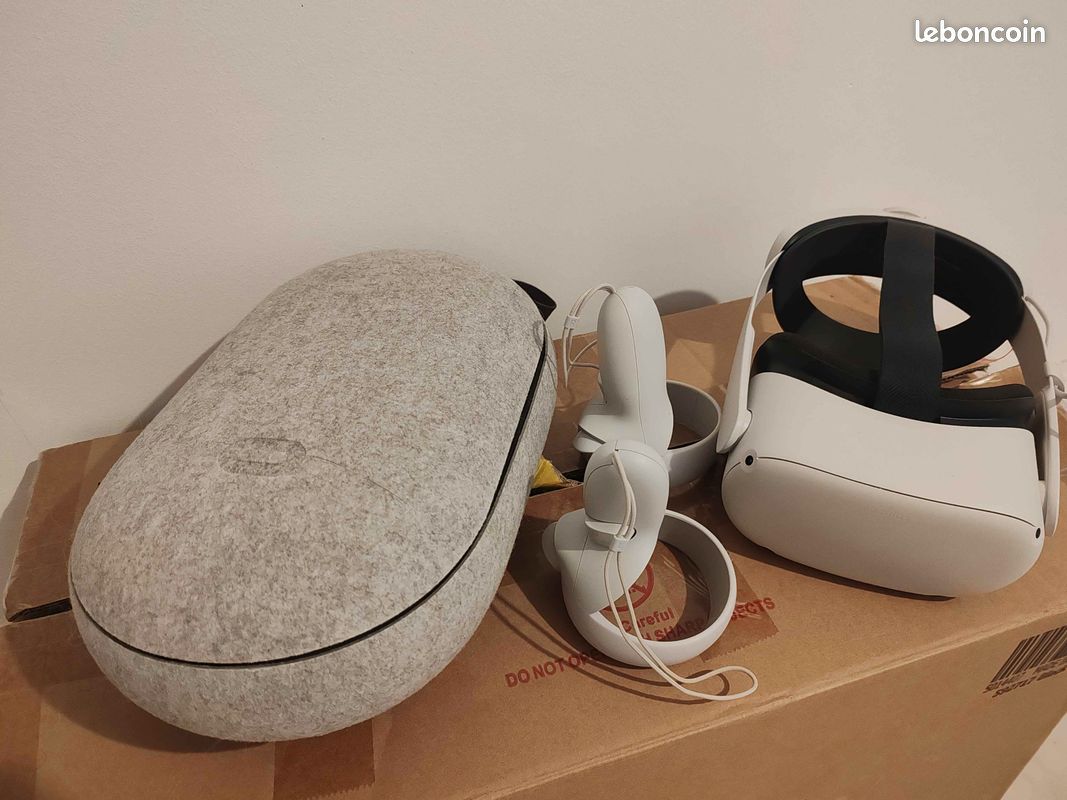 Casque VR oculus quest 2 128Go + batterie supplémentaire/sangles confort + mannettes (PRIX NEGOCIABLE) (image 1)