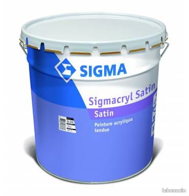 Peinture Blanche Acrylique - SIGMACRYL SATIN 1L (image 1)