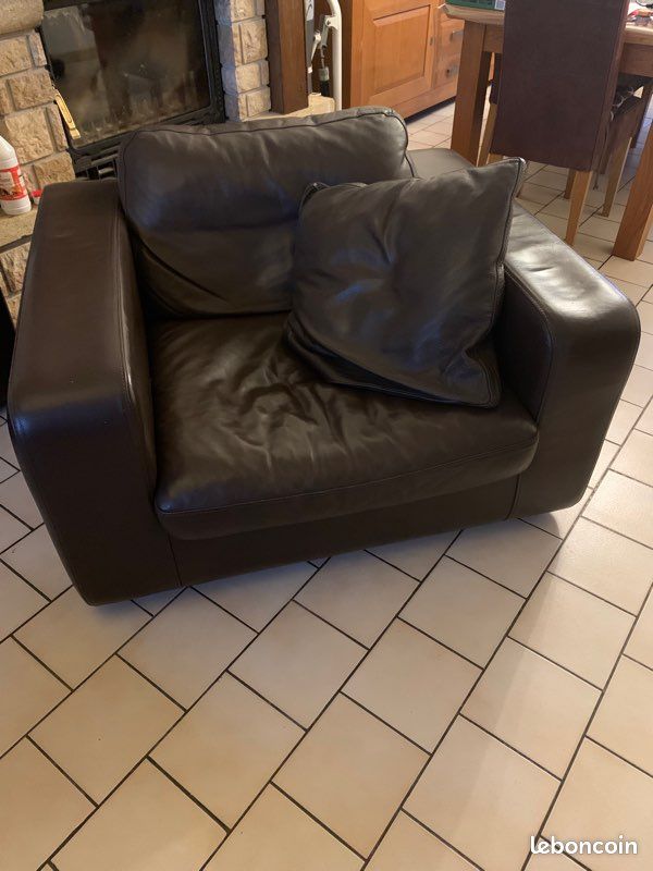 Canapé cuir poltrone sofa (image 7)
