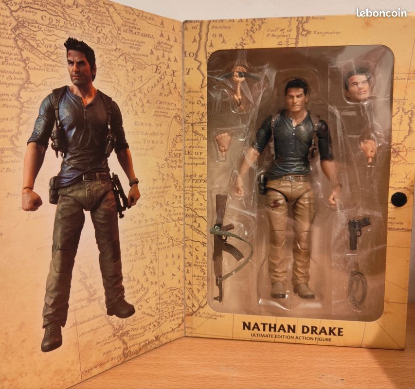 Figurine Uncharted 4 Nathan Drake jeux vidéo figure personnage aventure Nate AVEC BOITE