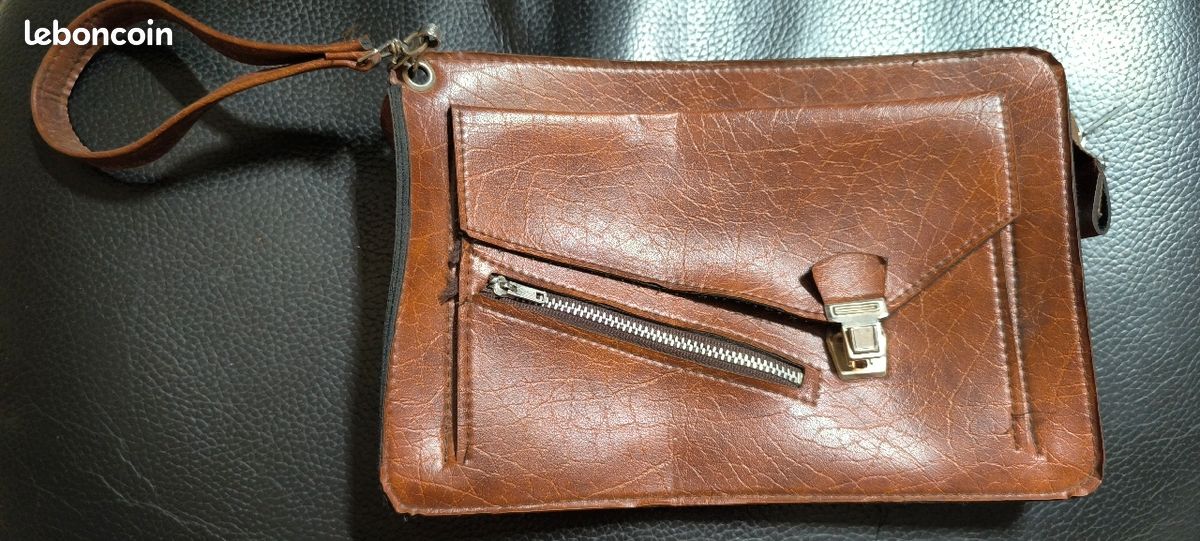 Sacoche Cuir Pochette Homme Avec Dragonne Sacoche Pochette Homme
