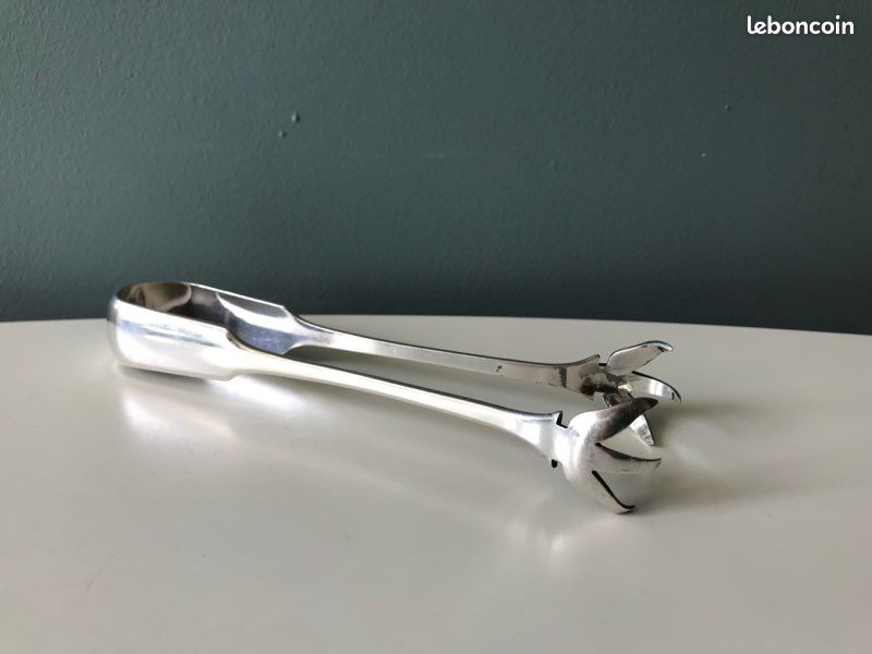PINCE GLAÇON SUCRE ALBATROS 13 CM CHRISTOFLE BEL ÉTAT MÉTAL ARGENTÉ