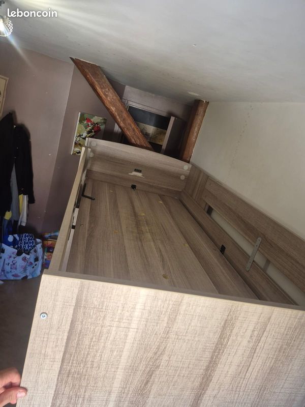 Lit bureau avec rangements (image 3)