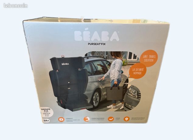 Beaba Purseat Siege Auto Pliable Compact Et Nomade, Isofix Groupe 2 & 3 -  Noir à Prix Carrefour