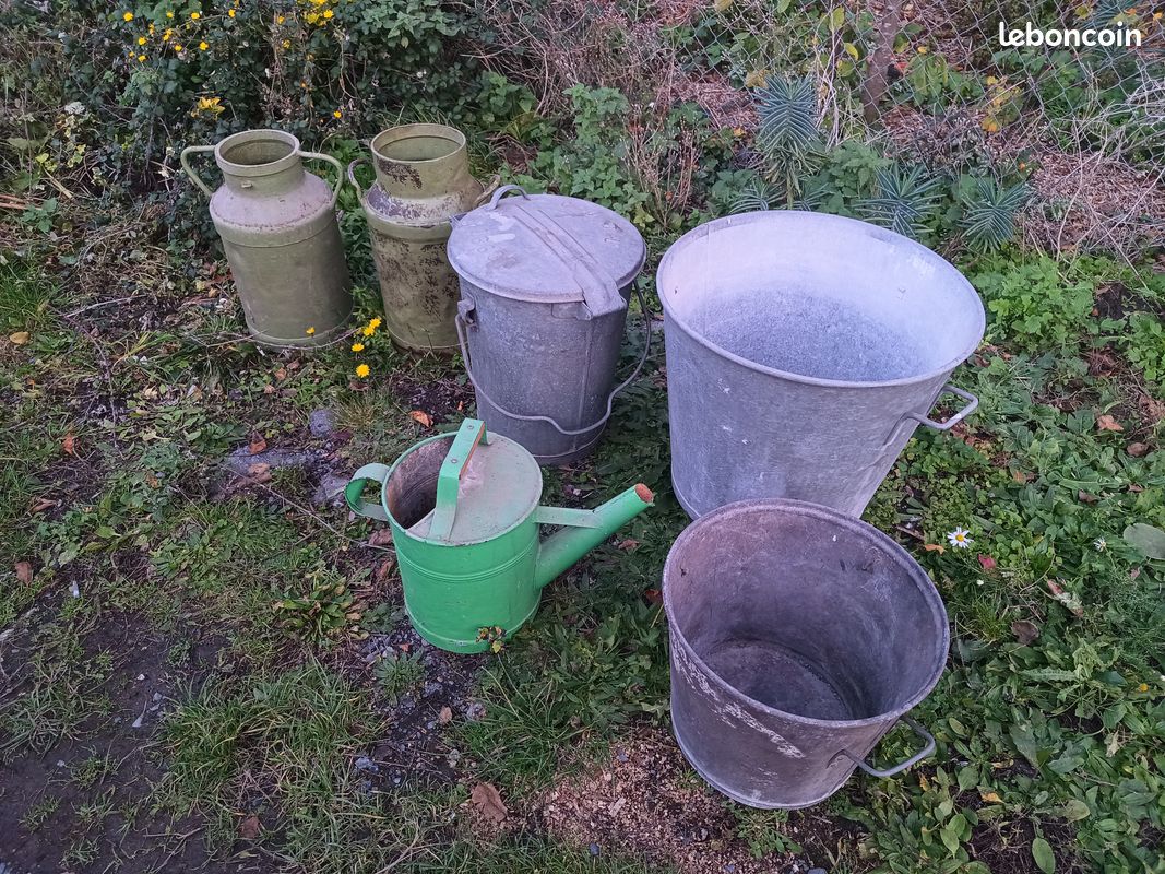 Arrosoir Decoratif En Métal Argenté (Lot De 3) - Arrosoir Metal