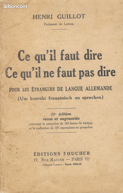 Ce Qu'il Faut Dire , Ce Qu'il Ne Faut Pas Dire (image 1)
