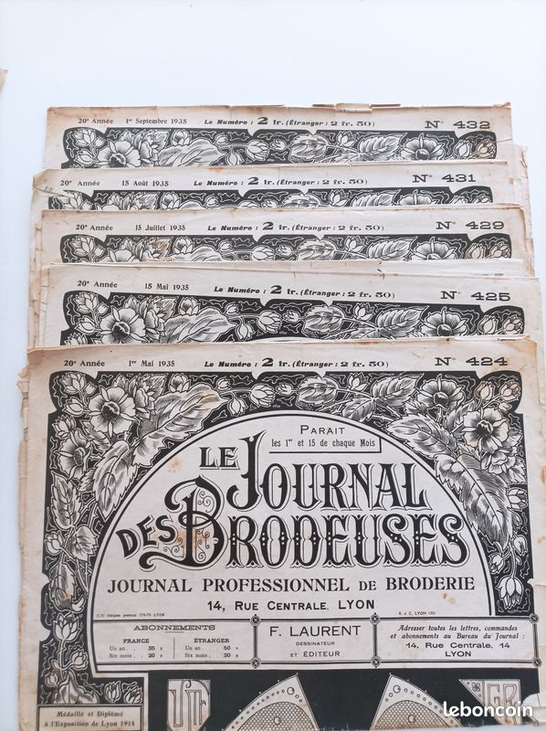 Revue Ancienne LE JOURNAL DES BRODEUSES N°660 - 1er Mars 1950 - Vintage