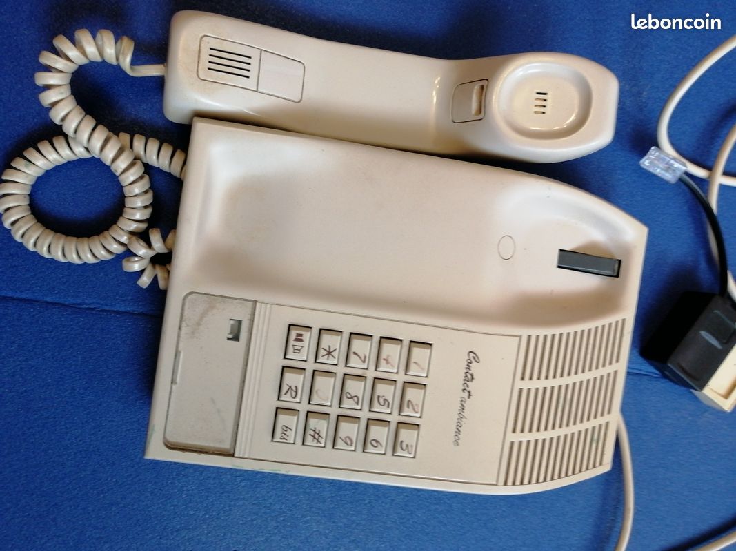 vintage ancien téléphone fixe touches matra tm1 chorus ta