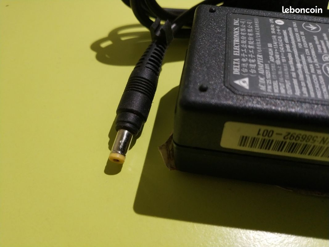 Chargeur hp thin client 65w 19v 587303-001 - t5570 t5742 t5747 (image 3)
