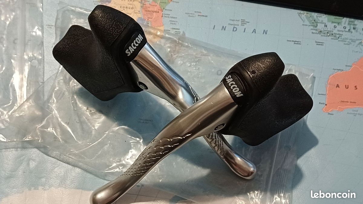 Saccon Jeu de leviers de frein avec frein de stationnement V-brake 3 doigts noir