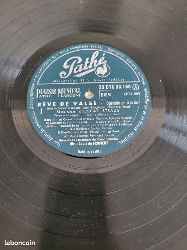 Vinyle Oscar Straus rêve de valse (image 4)