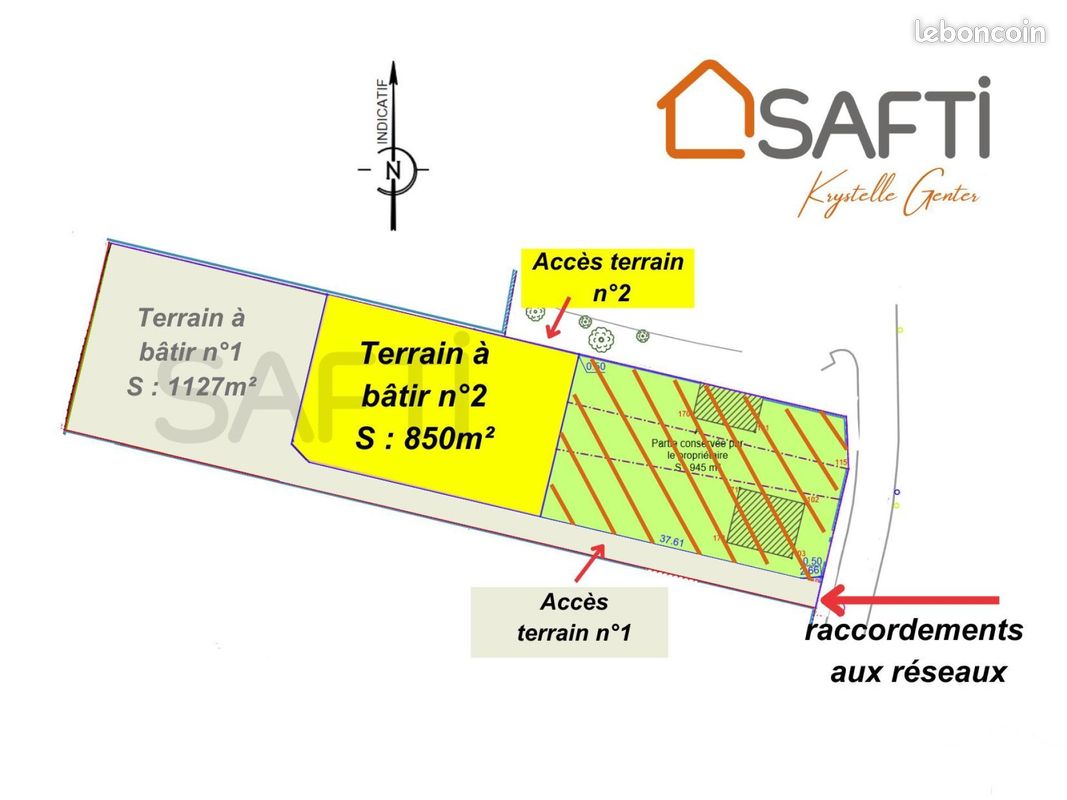 Terrain 850 m² Damparis (image 2)
