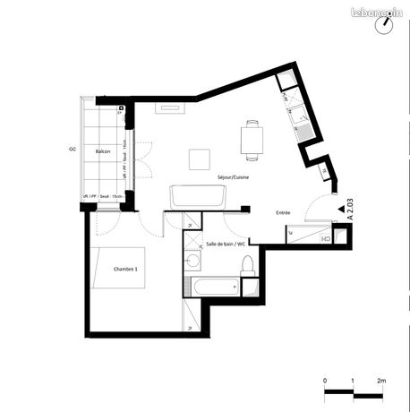 Appartement a louer montfermeil - 2 pièce(s) - 49 m2 - Surfyn