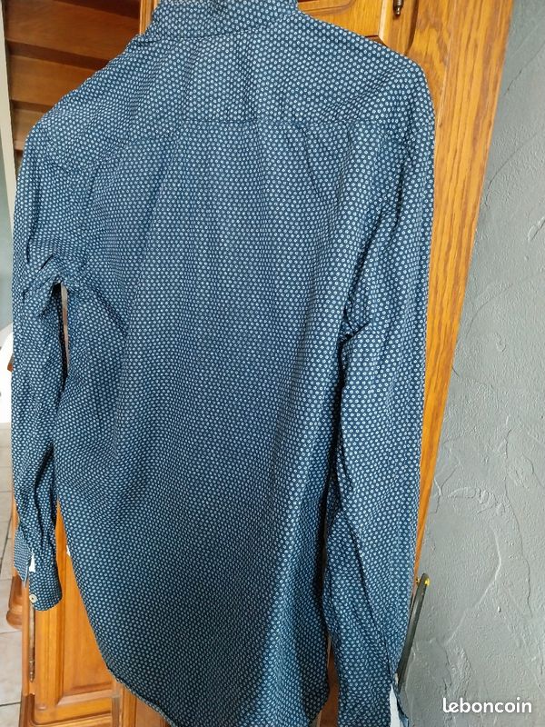 Chemise jeune homme Celio t S bleu et blanc (image 3)