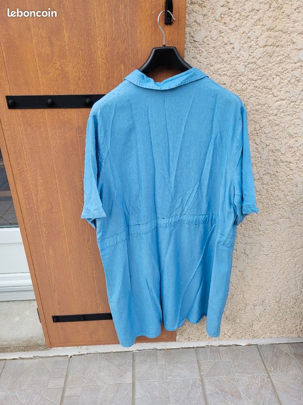 Robe jean Claire 48/50 Kiabi neuve Boutons ouverture entièrement coton légère fluide (image 2)