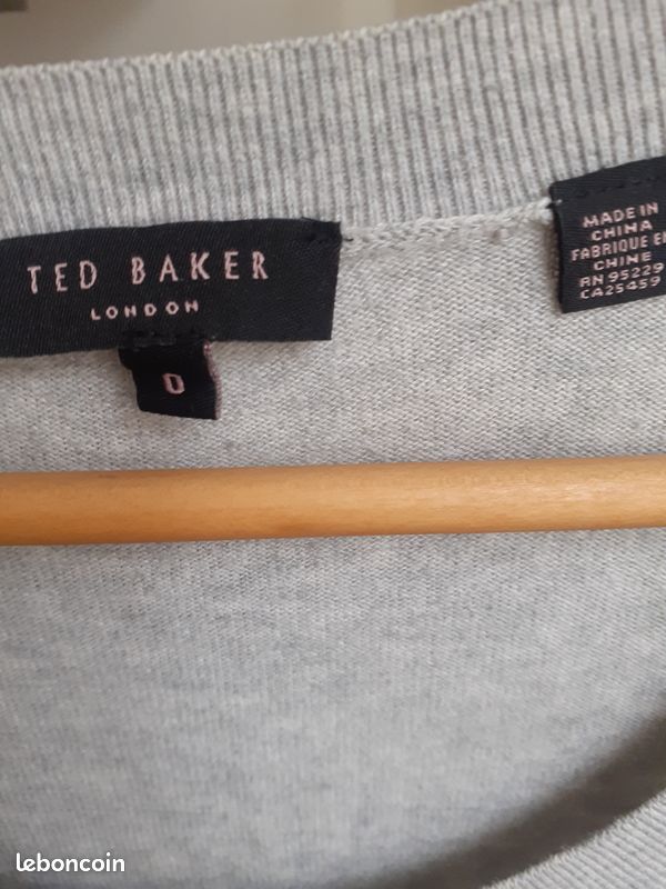 T-shirt Ted Baker Gris - Taille 2XL - Manches Courtes Col Rond - Neuf Avec étiquettes