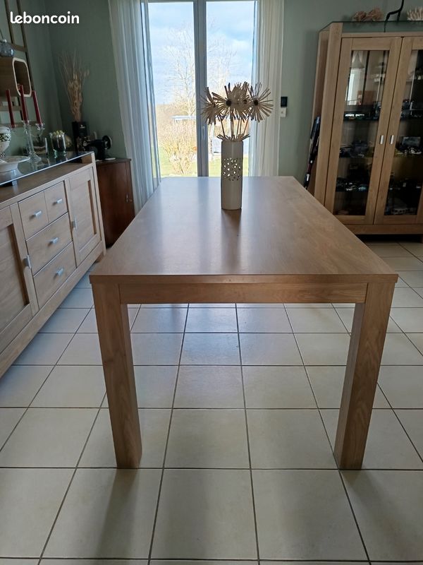 Table rectangulaire contemporaine couleur hêtre (image 4)