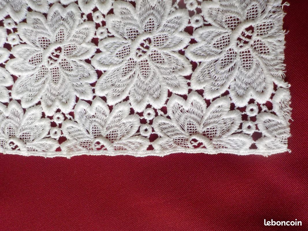 1m90/45cm de guipure blanche de qualité ,neuve (image 4)