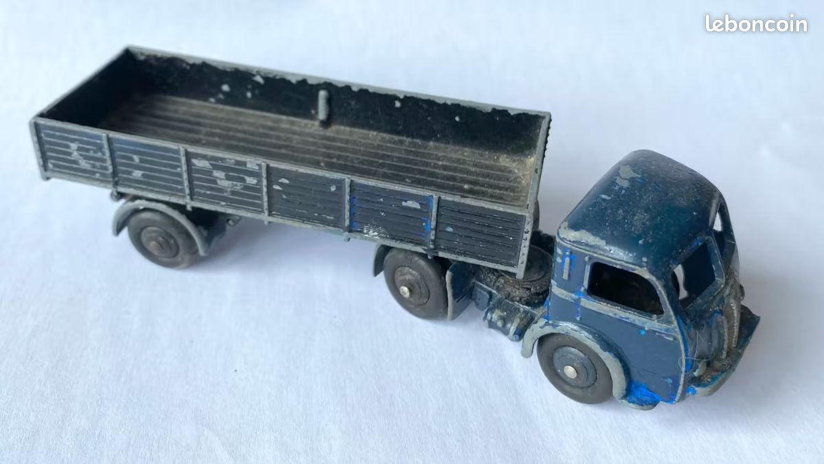 Petit Camion Semi-Remorque Modèle Réduit , Tracteur Panhard Miniature En Métal , Dinky Toys Fabriqué En France Par Meccano (image 1)