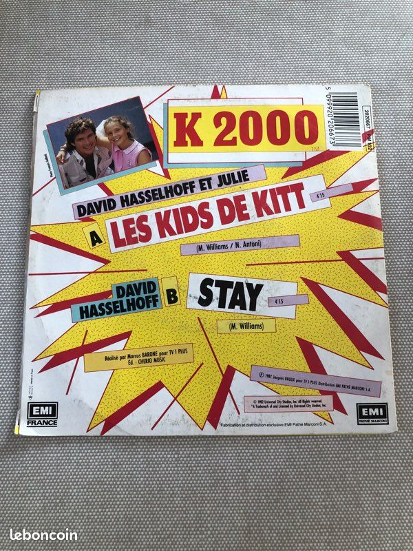 Vinyle « les kids de kitt » David Hasselhoff et Julie (image 2)
