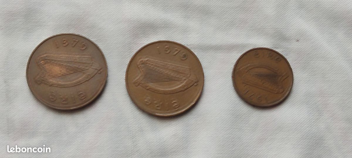 Lot de 3 pièces 5 pence Eire_Irlande 1974 et 1976 (image 4)