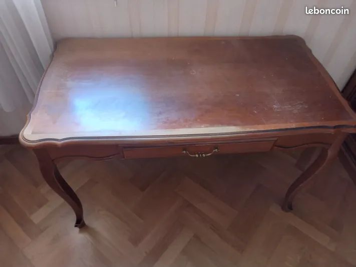 Beau bureau louis XV en bois de merisier - idéal médecin, artiste, plan (image 2)