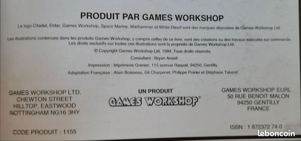 Codex Eldars 1994 FR (image 3)