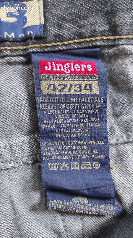 Lot De 5 Jeans Vintage Coton - Taille 42 - Style Droit - Parfait Pour Le Travail Ou Le Style Usé