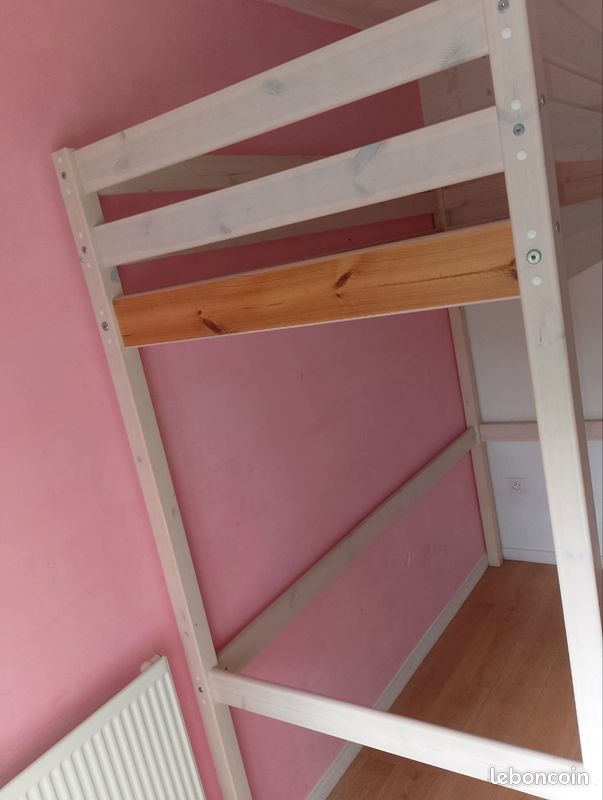 Lit mezzanine bois avec échelle – bon état 110 euros (image 9)