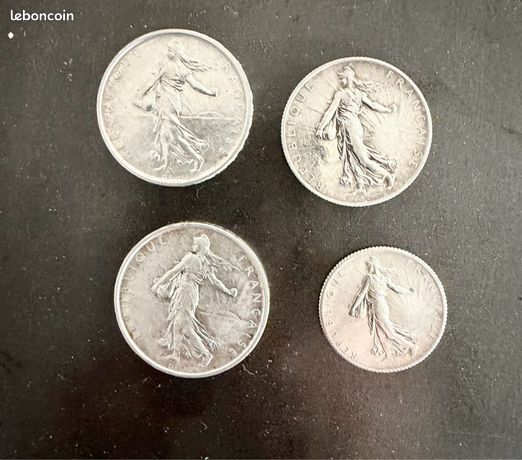 Lot De Pièces En Argent : 15 X 10 Francs Hercule, 2 X 50 Francs Hercule Et 10 Euros Semeuse
