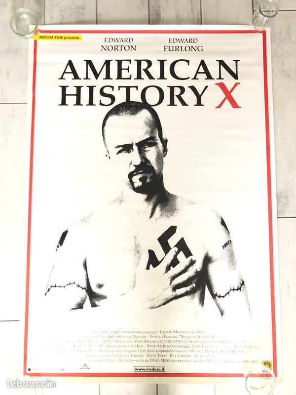 Affiche Encadrée A3 American History X Edward Norton - Cadeau Fan Cinéma Signée