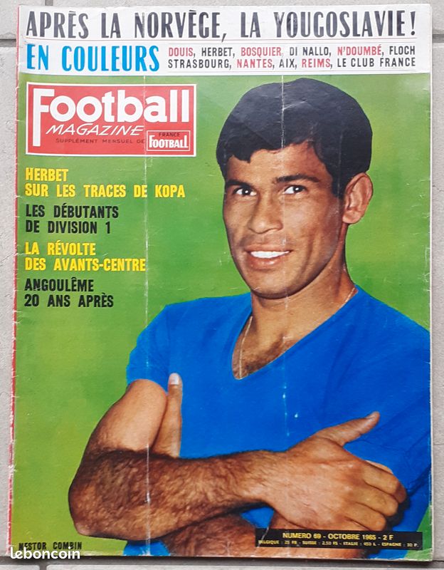 Affiche Ancienne FC Bologne, Miroir Du Football N°60, Novembre 1964