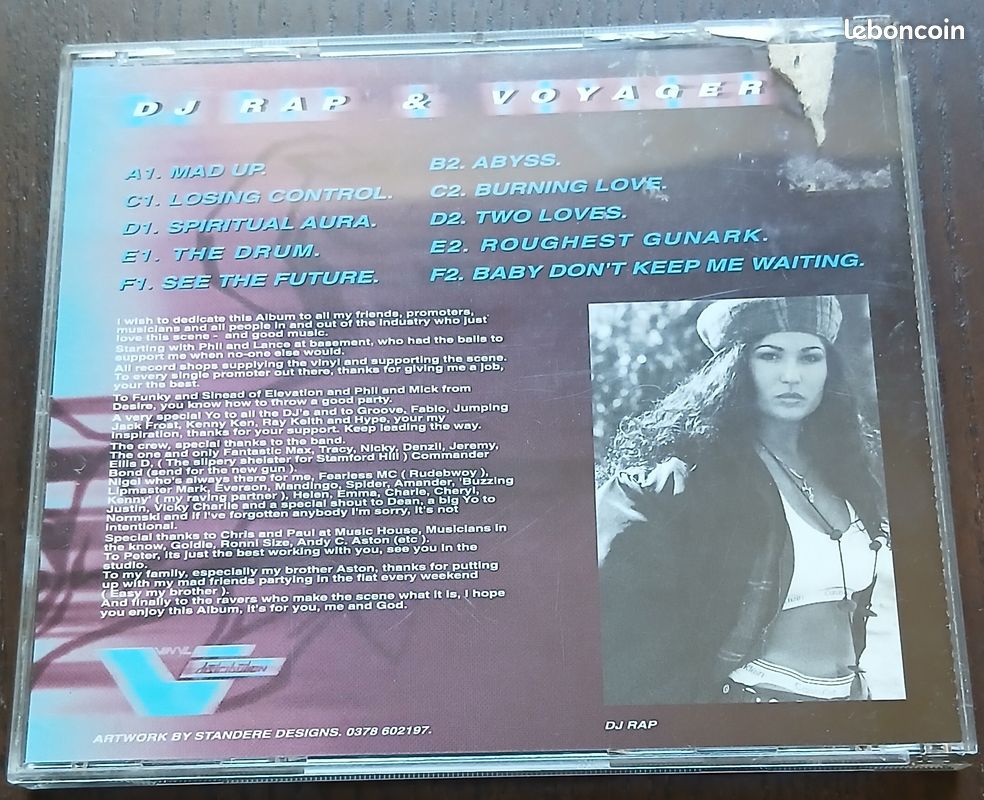 DJ Rap & Voyager - Intelligence - 1cd -Occasion (image 3)