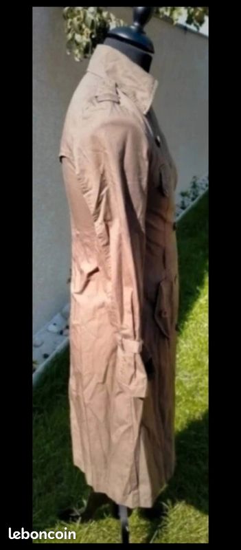 Manteau trench kaki marron neuf vintage (image 10)