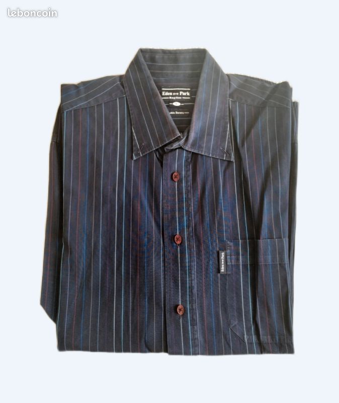 Chemise Homme Eden Park Taille L - Multicolore - Occasion En Très Bon État Général