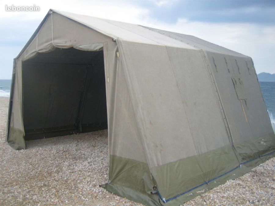 Tente Militaire F1 Armée Française - 10m X 5,70m - Kaki - Occasion