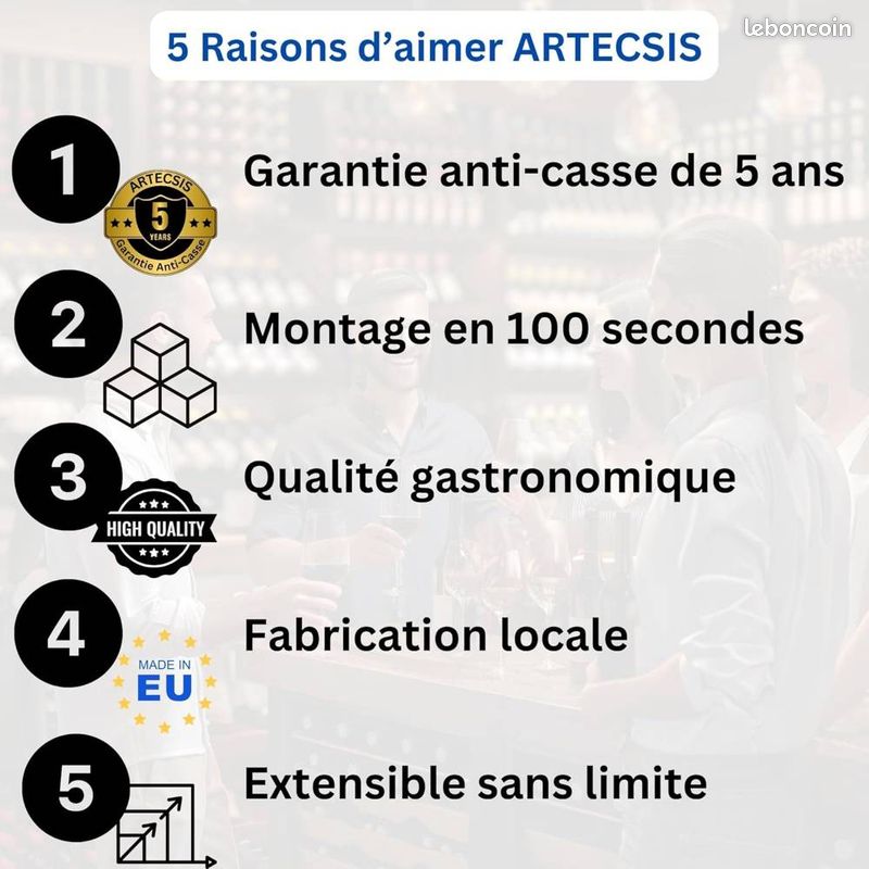 Casier à Bouteilles pour 48 Bouteilles, Étagère à Vin, Range Bouteille – Livraison comprise à domicile (Point Relay - Colissimo - Chono avec supplément) ⭐⭐⭐ (image 5)