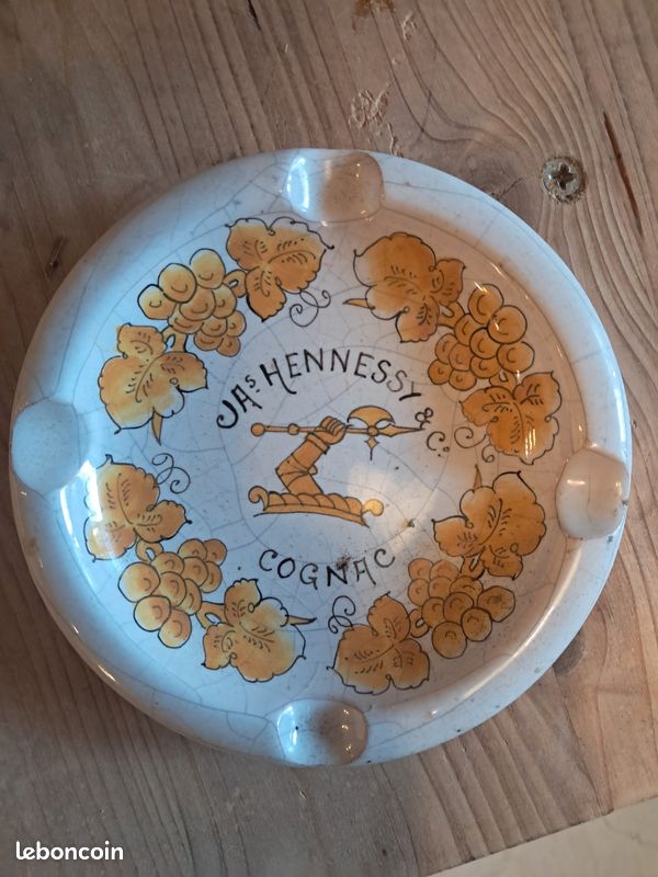 Grand Cendrier Publicitaire Hennessy – Bernardaud Limoges – Vintage