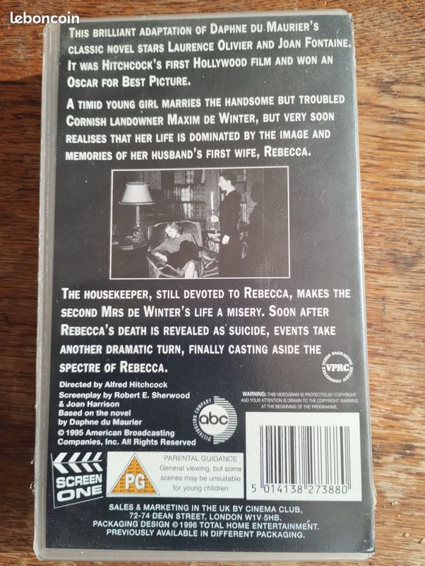 VHS Rebecca (Alfred Hitchcock - 1940) (image 3)