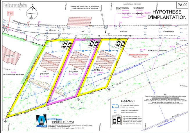 Terrain 437 m² Étampes