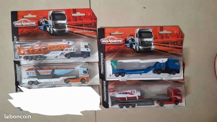 Lot Majorette 1/87 Camion Benne Et Conteneur, HO, Neuf Sous Blister, Chantier