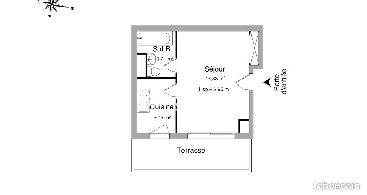 Appartement 1 pièce 27 m² · à Caen · 27 m² · 497 €/mois