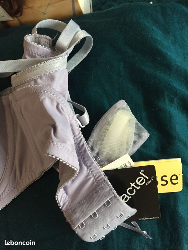Soutien gorge 90b + 2 slips 42 Mauve NEUF (image 6)