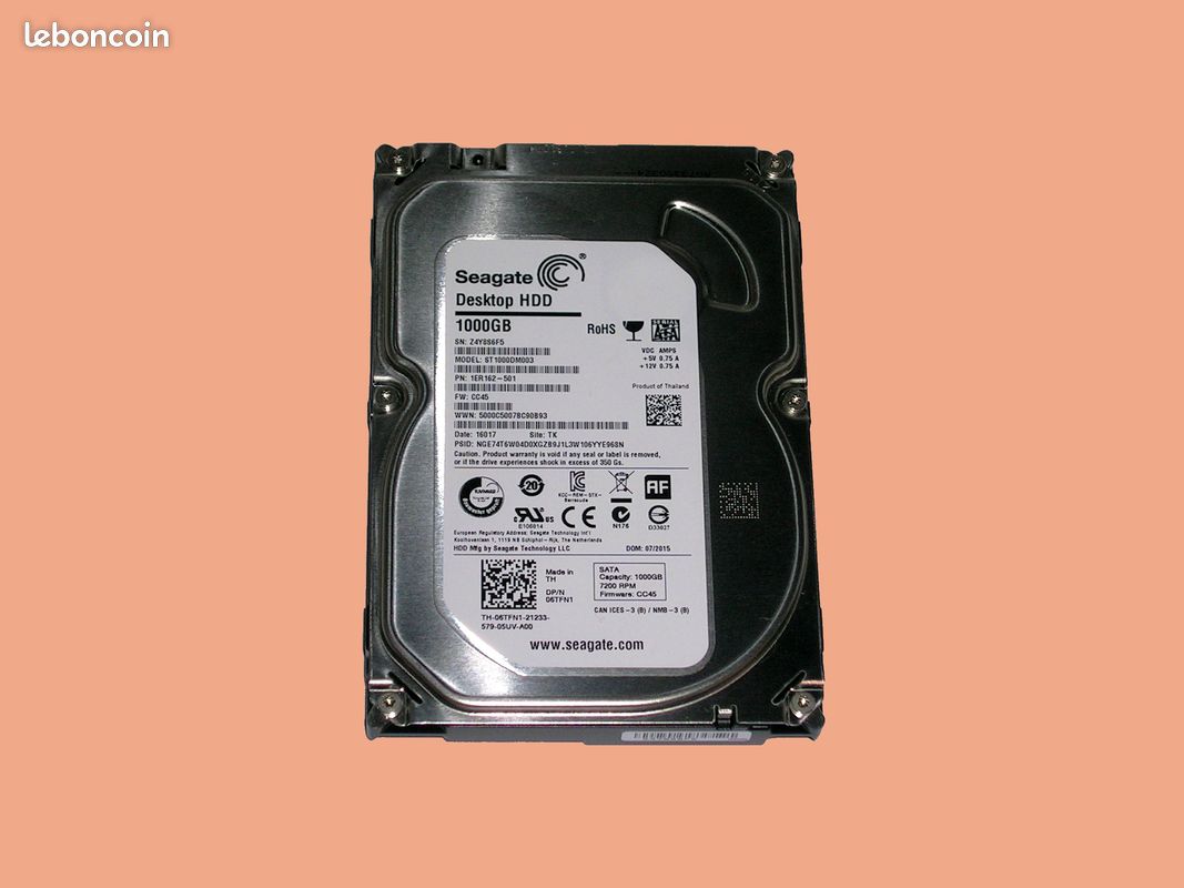Disque Dur Seagate 1To ST1000DM003 SATA III 3.5" - Occasion