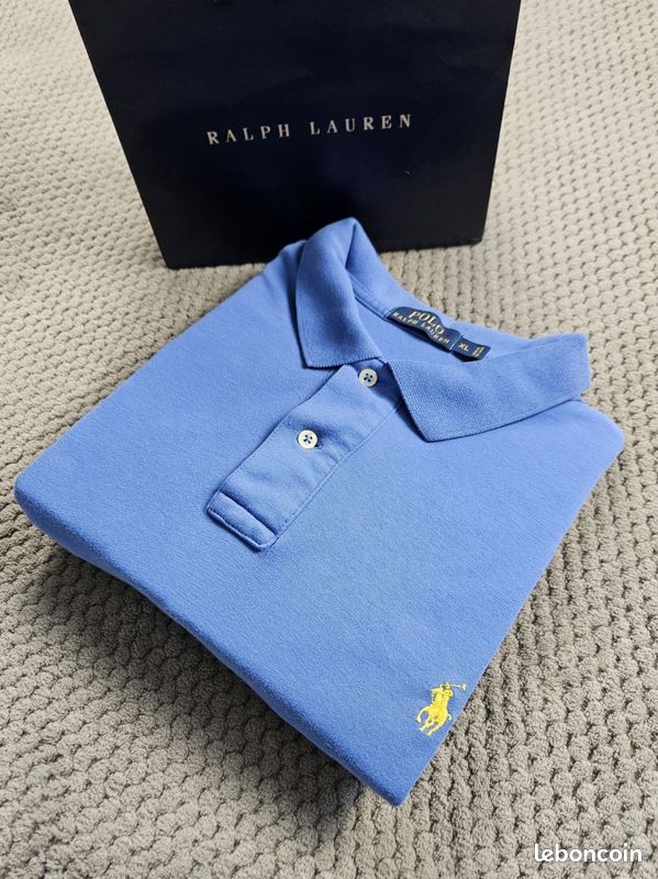 Leboncoin Polo Ralph Lauren Bleu Et Jaune Chemise Rayures Polo
