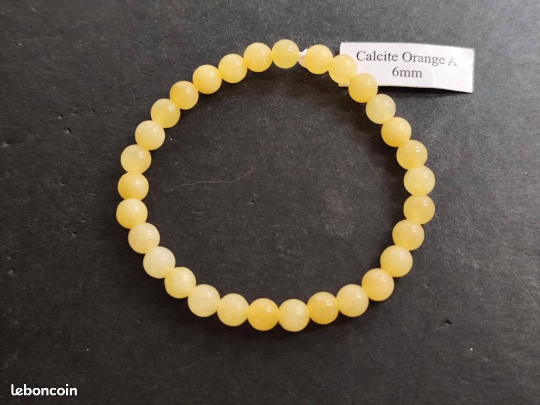 Bracelet en CALCITE ORANGE de grade A (image 2)