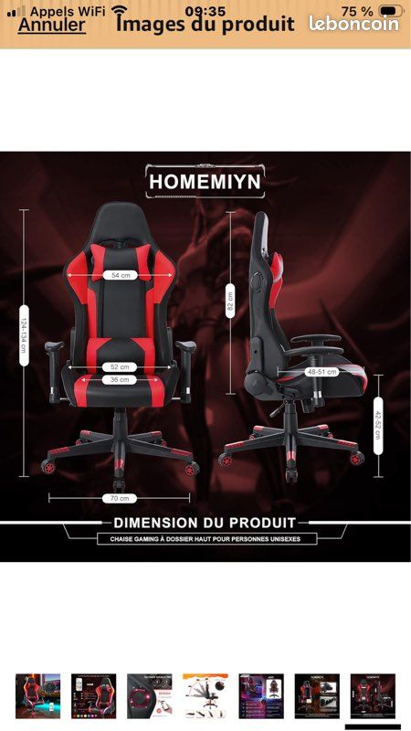 HomeMiYN Chaise de Gaming Chaise de Jeu Réglable en Hauteur avec Coussin Lombaire, Design Ergonomique Professionnelle avec Lumière Surround Multicouleur LED et Haut-Parleur Bluetooth 5.0 (Gris Noir