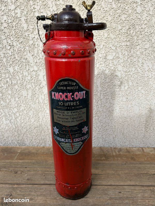 Extincteur Vintage Minimax 1940-50 – Art Déco – Pour Pièces Ou Déco