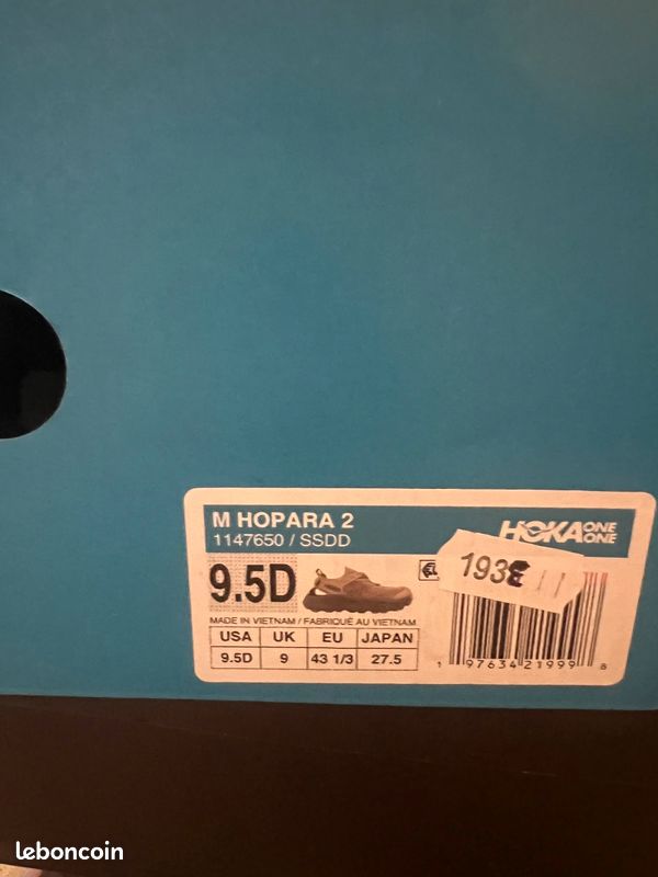 Basket / sneakers homme marqué hoka couleur crème toute neuve jamais porté taille 43 ultra confortable erreur de taille (image 8)